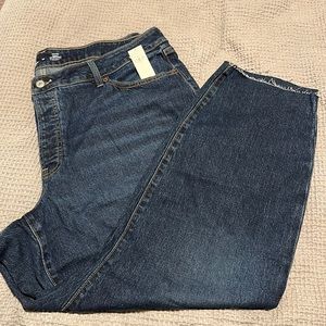Old Navy Jeans, Size 20, Curvy High-Rise OG Straight, Raw Hem, NWT